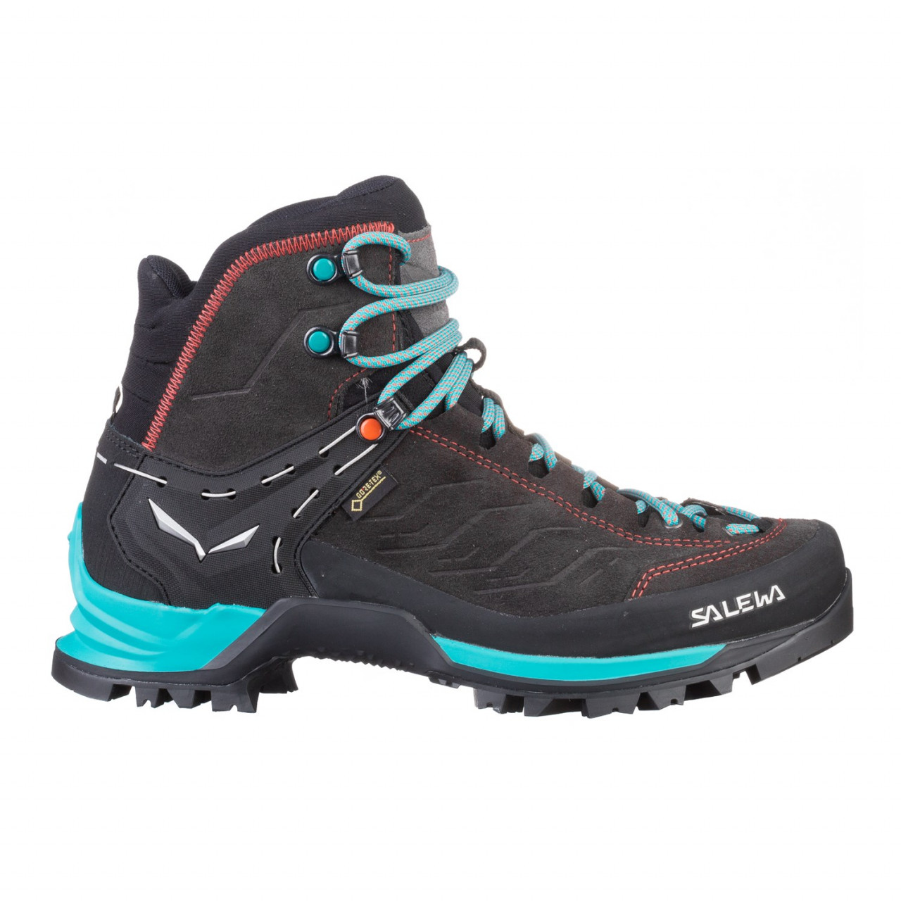 Salewa Mountain Trainer Mid GORE-TEX® Bayan Yürüyüş Ayakkabısı Siyah/Yeşil Türkiye 492078QPN